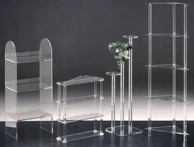 Estanterías decorativa de metacrilato transparente