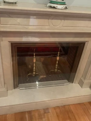 Decoración de chimeneas en metacrilato transparente