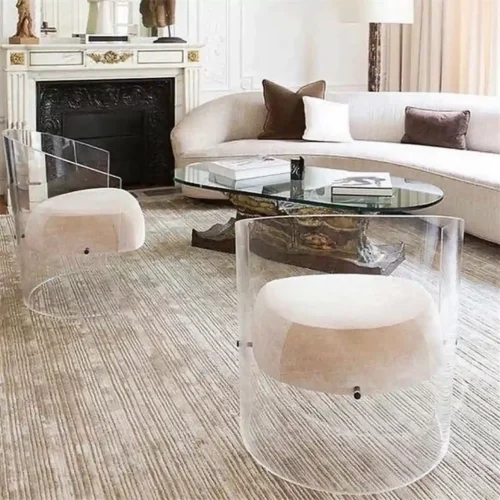 Decoración en metacrilato transparente y de diferentes colores