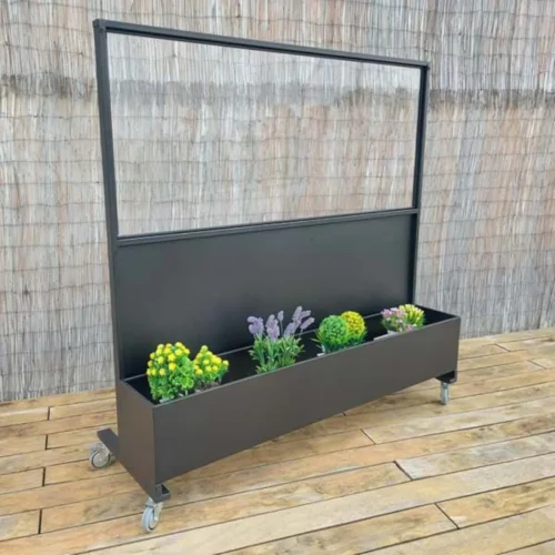 Separador de metacrilato para jardinería