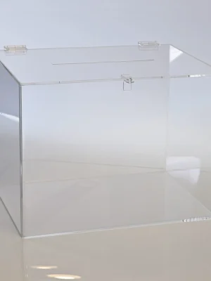 Urnas de metacrilato transparente para votación y sorteos